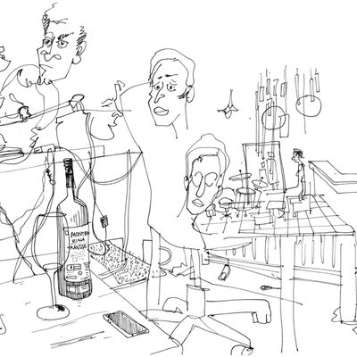 A mixture of several sketches on one page