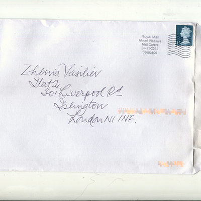 Envelope lettering by Perception Design