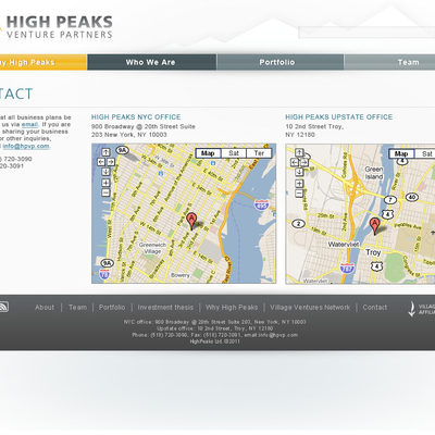 High Peaks - website design