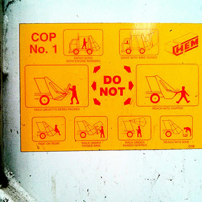 Icons from garbage truck