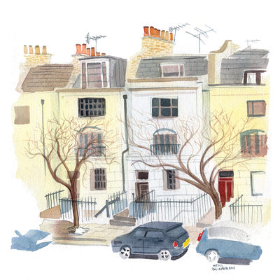 Liverpool Road - sketch from my window