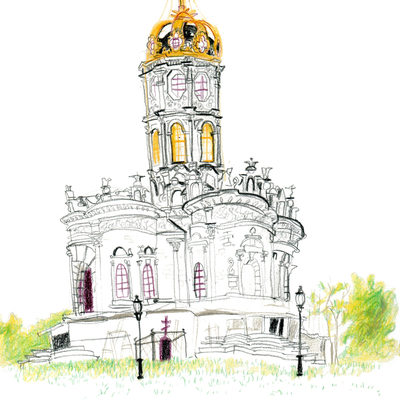 London houses and sketches from Moscow trip