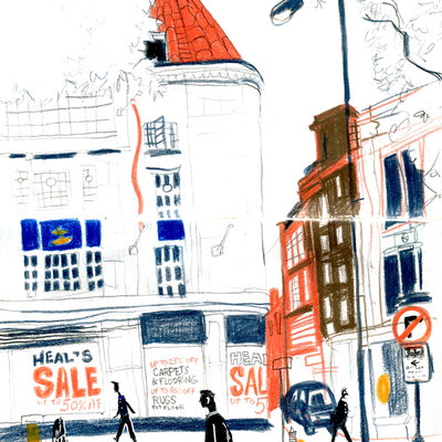 London in July - several random sketches