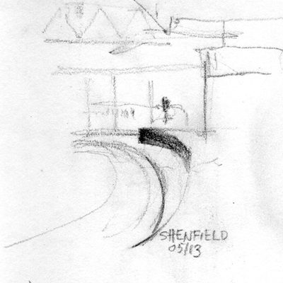 Shenfiled and a street sketch from Angel, London