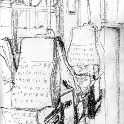 Sketch from a bus