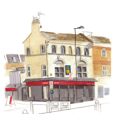 Sketch from a pub window, Upper Street