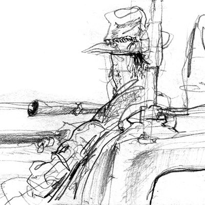 Sketch made in the bus