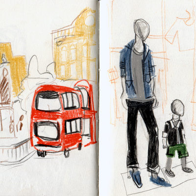 Sketches from bus and mannequins