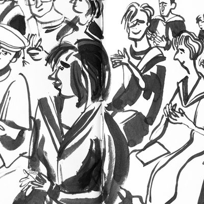 Sketches from Kingston Uni graduation ceremony