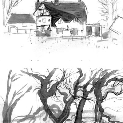 Sketches from our trip to Avebury