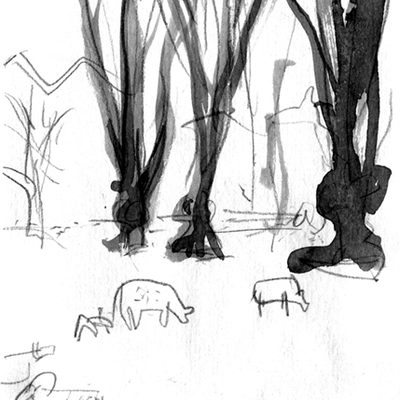 Sketches from our trip to Avebury