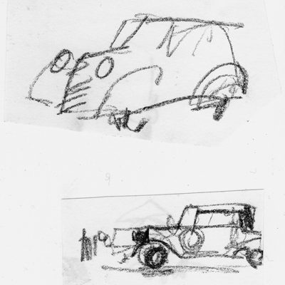 Sketches of cars