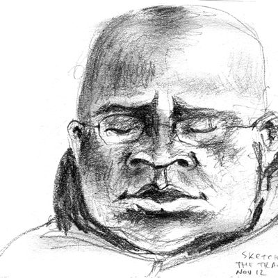 Sketching passengers in the train