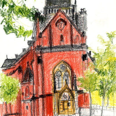 The Red church in Brno