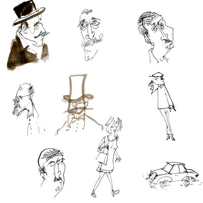 Various faces sketches
