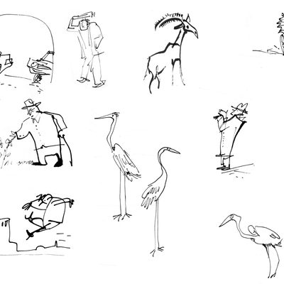 Various small pen scribbles