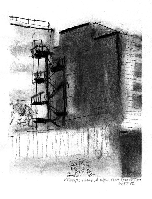 Regent's Canal: monoprint, image 1